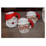 Vtg. Santa Mugs and Pitcher