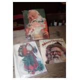 Vtg. Santa Wrapping Paper, Book & More