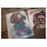 Vtg. Santa Wrapping Paper, Book & More