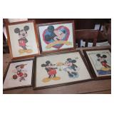 Vtg. Cross Stitched Disney Pictures