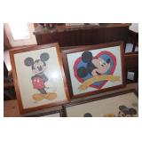 Vtg. Cross Stitched Disney Pictures