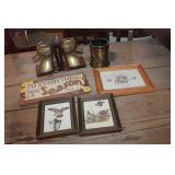 Vtg. Brass Duck Bookends & More