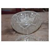 Vtg. Cut Glass Serving Bowls & More