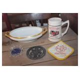 Vtg. Ashtray, Beer Stein and More