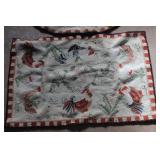 Vintage Chicken Throw Rugs