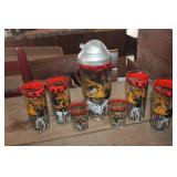 Vtg. Hazel Atlas Bar Set