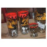 Vtg. Hazel Atlas Bar Set