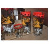 Vtg. Hazel Atlas Bar Set