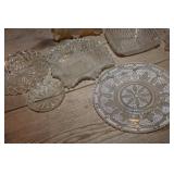 Vtg. Cut Glass Serving Dishes
