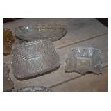 Vtg. Cut Glass Serving Dishes