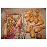 Vintage Wooden Game Pieces