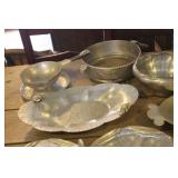 Vtg. Hammered Aluminum Pieces