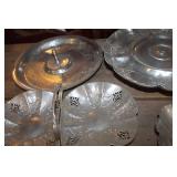 Vtg. Hammered Aluminum Lazy Susan & More
