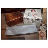 Anitque Glove Metal Box, Autograph book & More