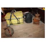 Vtg. Metal Tin, Coffee Grinder & More