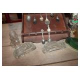 Vtg. Spoons, Wood Rack and More