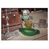 Vtg. Spoons, Wood Rack and More