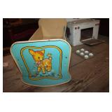 Vtg. Little Chef Toy Stove & Baby Cradle