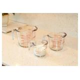 Anchor Hocking Glass Measuring Cups, 3 Piece Set (1 Cup, 2 Cup, 4 Cup liquid measuring cups)