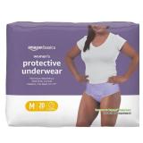 Amazon Basics Incontinence Underwear for Women, Protective, Disposable, Postpartum, Maximum Absorbency, Medium, Lavender, 20 Count
