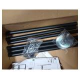 SWTYMIKI Corner Shower Caddy Standing - 3 Tier Stainless Steel Shower Organizer Stand, Large Capacity Floor Shelf with 4 Hooks, Rustproof Bathroom Storage Rack, Black