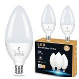 Sailstar E12 LED Bulb 60W Equivalent, 500 Lumens, Ceiling Fan Light Bulbs Soft White 2700K, Type B Light Bulb 5W, CRI 85, B11 Small Base Candelabra LED Light Bulbs, Non-dimmable, Pack of 3