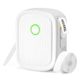 HISUEKIG Mini Label Maker Machine, Bluetooth Thermal Label Printer, Portable Sticker Printer, Thermal Printer Rechargeable Labeler for Price Tag & Food Date, Compatible with iOS Android, White