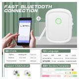 HISUEKIG Mini Label Maker Machine, Bluetooth Thermal Label Printer, Portable Sticker Printer, Thermal Printer Rechargeable Labeler for Price Tag & Food Date, Compatible with iOS Android, White