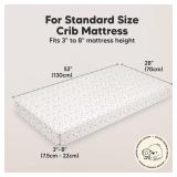 KeaBabies Organic Crib Sheet for Boys, Girls - 52x28 Fitted Crib Mattress Sheet Neutral, Breathable Jersey Cotton Cover for Baby Bed, Toddler Mattress, Soft & Cute Prints (Butterflies)