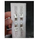 Jaenmsa 4 Pack JDE11 Bulb,120V 50W Halogen Mini Candelabra Bulbs,T4 JD E11 Bulb Dimmable 2700K Warm White(Replacement E11 LED Bulbs) for Chandeliers,Candelabra,Ceiling Fan,Table Lamps,Cabinet Lighting