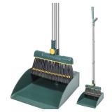 Broom with Dustpan Combo Set,180° Rotating Long Handle Broom and Dust Pan Set for Home Kitchen Office Indoor Outdoor Cleaning,Easy Storage.