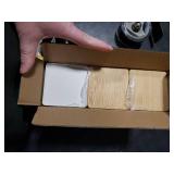 DIBALIYI 3 Pcs Tea Coffee Sugar Canisters, Black Metal Canister Storage Jar Container Set, Food Storage With 3 Spoons, Rust Resistant Powder Coated Iron Caddies for Kitchen Worktop Organizer (White)