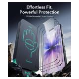 ESR 3 Pack 9H+ Glass for iPhone 17/iPhone 16 Pro Screen Protector, [Military-Grade Shatterproof], with AR Anti-Reflective Technology, Armorite Ultra-Tough Tempered Glass with Ultra Fit Tray