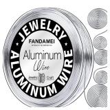 FANDAMEI Craft Wire 20 Gauge 98 Feet, Silver Wire for Jewelry Making, Aluminum Wire for Crafts, Sculpting, Beading. Metal Bendable for DIY, Christmas Floral Craft, Decoration, Jewelry Making
