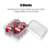 Layhou Plastic Blade Organizer for 8 Blades Storage Case Rack Clipper Comb Holder