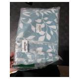 misaya Rectangle Waterproof Vinyl Table Cloth, Wipeable Tablecloth with Flannel Backing, Plastic Table Cover for Dinner, Picnic, Indoor and Outdoor (Blue Leaves, 60 x 84)