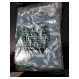 misaya Rectangle Waterproof Vinyl Table Cloth, Wipeable Tablecloth with Flannel Backing, Plastic Table Cover for Dinner, Picnic, Indoor and Outdoor (Blue Leaves, 60 x 84)