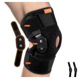 Hinged Knee Brace, Adjustable Knee Support Wrap for Men and Women, Pain Relief Swelling and Inflammation, Patellar Tendon Support Sleeve for Helping Relieve Strains, Sprains, ACL and MCL Injuries (X-L