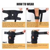 Hinged Knee Brace, Adjustable Knee Support Wrap for Men and Women, Pain Relief Swelling and Inflammation, Patellar Tendon Support Sleeve for Helping Relieve Strains, Sprains, ACL and MCL Injuries (X-L