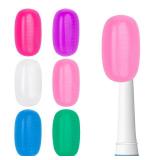Hooqict 6 Pack Toothbrush Covers Toothbrush Head Cover Caps Silicone Toothbrush Protector Cap Travel Toothbrush Holder for Kids Adults Household, Travel, Bathroom, School, Camping