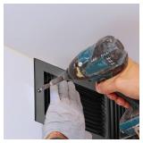 Wesiti 2 Pcs 12 x 6 Inch Vent Covers for Home Ceiling HVAC Sidewall Air Register 3 Way Vents Wall Register Solid Steel Manual Adjuster for Home Bathroom Toilet Office (Black)