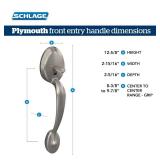 Schlage Lock Company Plymouth Front Entry Handle Flair Right-Handed Interior Lever (Antique Brass) FE285 PLY 609 FLA RH - LOCK FE285 PLY 609 FLA RH