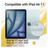 JETech Paper Screen Protector for iPad Air 11-Inch M3/M2 (2025/2024), Anti-Glare, Matte PET Film for Drawing, 1-Pack