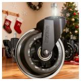 HOLKIE Office Chair Wheels Roller Blade Caster Rubber Replacement for Office 11x22mm Transparent 3 Inch, Desk Rolling Set of 5 for Hardwood Floors Gaming Chair Wheels Smooth & Silence Gliding