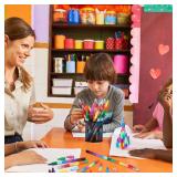 Eersida Stacking Crayons Colorful Stackable Buildable Crayons Rainbow Pencils Party Favors for Kids Coloring School Office Supplies Party Favor