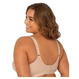 Fruit of the Loom womens Plus Size Wireless Cotton Full Coverage Bra, Sand,46C