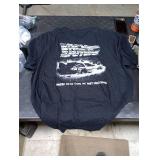 Back to the Future Mens Classic Delorean Basic Solid Tee T-Shirt, Black, XX-Large US