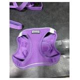 Dog Harness with Leash Set, No Pull Adjustable Reflective Step-in Puppy Pet Vest Harnesses for Small Medium Large Dogs and Cats,Purple S