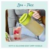 Takeya Airtight Pitcher - Everyday-Use Airtight Pitcher for Iced Tea & More - Clear Pitcher with Lid - Lightweight Kitchen Essential - Spill-Proof & Durable Kitchenware - 2 Quart, Avocado