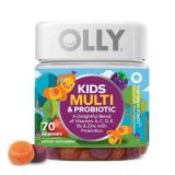 OLLY Kids Multivitamin & Probiotic Gummy, Digestive Support, Vitamins A, D, C, E, B, Zinc, Chewable Supplement, Berry Flavor, 35 Day Supply - 70 Count